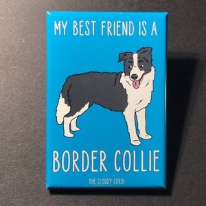 Border Collie Dog Magnet, Handmade Gifts & Decor
